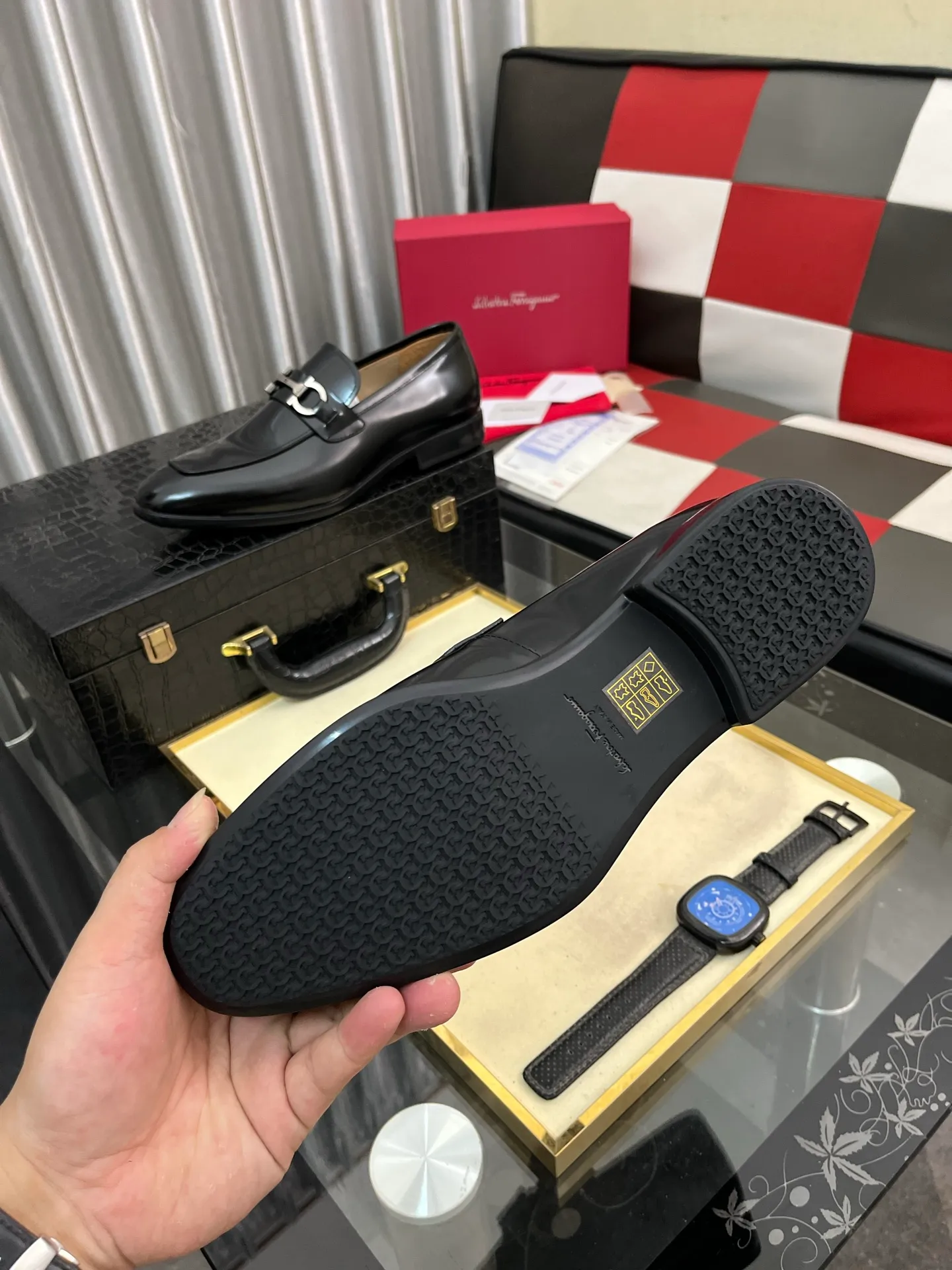 Men's shoes 💰600⌚️⌚️[Salvatore Ferragamo] Ferragamo business leather shoes, 1:1 top purchasing quality, imported selected original calfskin for the uppers, imported original soft water-dyed cowhide for the inner feet, imported original customized Italian handmade lightweight foam outsole, size: 39-44 5️⃣ options available